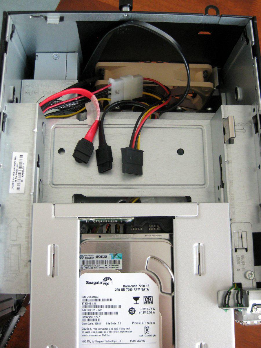 Top internal view of the DuoSwap, with disconnected cables
