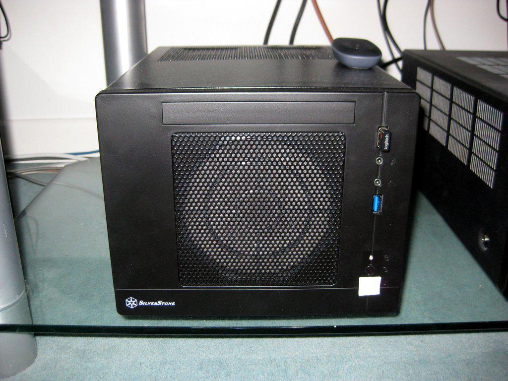 Front view of the mini PC in position